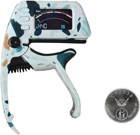 Guitar Capo Tuner 5 in 1, Clip-On Capo with Digital LCD Display, Professional Accurate Guitar Tuner for Acoustic Electric Guitars, Classical Folk Guitars,Bass Ukuleles Violin Banjo (Black) in Saudi Arabia