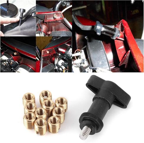 Pongnas Fairing Insert Repair Kit, Self Tapping Brass Inserts with T Handle Installation Tool, for Batwing Fairings Touring Bikes 1996 to 2017 in Saudi Arabia