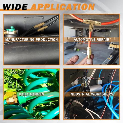 34 قطعة من تركيبات خط فرامل الهواء النحاسية المتنوعة 1/4 بوصة 3/8 بوصة 1/2 بوصة تركيبات توصيل سريعة لخط الهواء ادفع لتوصيل مجموعة تجهيزات الهواء مع خيط NPT لشبه الشاحنات أو نظام الهواء الصناعي in Kuwait