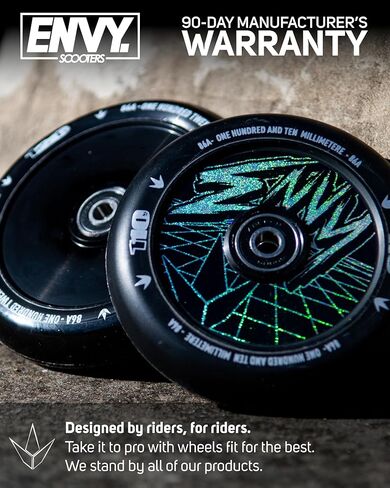 Envy Scooters Hollowcore Wheels Pair - 120mm x 26mm - Black in Saudi Arabia