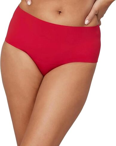 SPANXsmooth سروال داخلي غير قابل للكسر - تحكم أساسي مريح - ملابس داخلية غير مرئية - بدون عرض - بوب أحمر - كبير in Saudi Arabia
