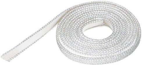 Fiberglass Flat Stove Rope Seal 10mm x 3mm for Furnace,Boiler,Chimney,Kiln,Oven Door – White,200cm in Saudi Arabia