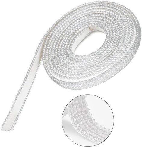 Fiberglass Flat Stove Rope Seal 10mm x 3mm for Furnace,Boiler,Chimney,Kiln,Oven Door – White,200cm in Saudi Arabia