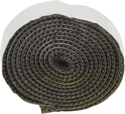 Fiberglass Stove Door Seal Rope 20 mm x 2 mm Heat Resistant Flat Glass Gasket for Wood Burning Fireplace Chimney Oven,Black in Saudi Arabia