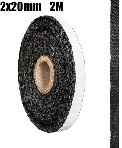 Fiberglass Stove Door Seal Rope 20 mm x 2 mm Heat Resistant Flat Glass Gasket for Wood Burning Fireplace Chimney Oven,Black in Saudi Arabia