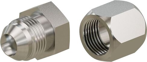 3/4" JIC 37° Cap & Plug Kit – Dash #12 | Hydraulic Hose, Tube & Pipe Fitting | Heavy-Duty Steel JIC Cap & Plug Set for Hydraulic Line Protection | Reusable 37° Flare Fittings in Saudi Arabia