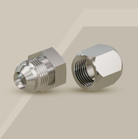 3/4" JIC 37° Cap & Plug Kit – Dash #12 | Hydraulic Hose, Tube & Pipe Fitting | Heavy-Duty Steel JIC Cap & Plug Set for Hydraulic Line Protection | Reusable 37° Flare Fittings in Saudi Arabia