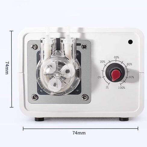 24V Small Peristaltic Pump, 8-185ml/min Adjustable Speed Liquid Dosing Pump, with 2m Transparent Silicone Tube, for Laboratory Applications in Saudi Arabia