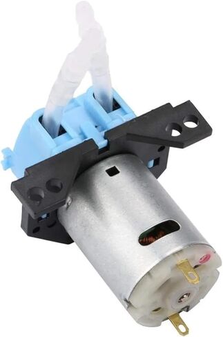 مضخة الجرعات 12 فولت/24 فولت رأس الجرعات التمعجية مع موصل لمختبر حوض السمك التحليلي DIY (أبيض، مضخة كاملة 12 فولت) in Kuwait