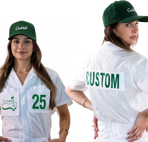 Caddie Golf Uniform and Hat - Golfer Caddy Jumpsuit for Halloween, Parties, Couples Costume in Kuwait