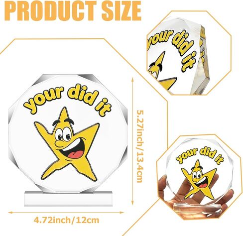 Funny Your did It Star Trophy مقاس 4.72 × 5.27 بوصة - هدية تخرج مرحة لزملاء العمل، ديكور مكتب مضحك، هدية عيد ميلاد، جائزة تشجيع، هدية مبتكرة للرجال والنساء والأصدقاء in Saudi Arabia