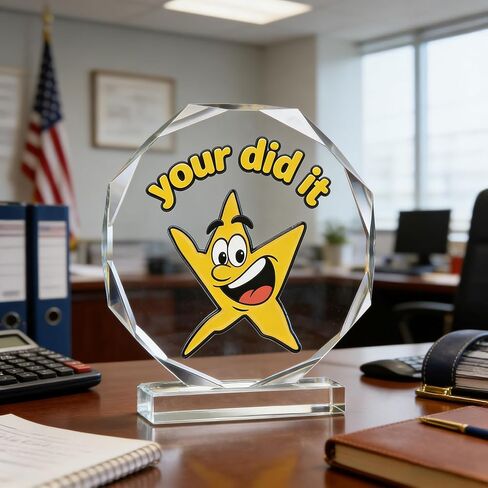 Funny Your did It Star Trophy مقاس 4.72 × 5.27 بوصة - هدية تخرج مرحة لزملاء العمل، ديكور مكتب مضحك، هدية عيد ميلاد، جائزة تشجيع، هدية مبتكرة للرجال والنساء والأصدقاء in Saudi Arabia