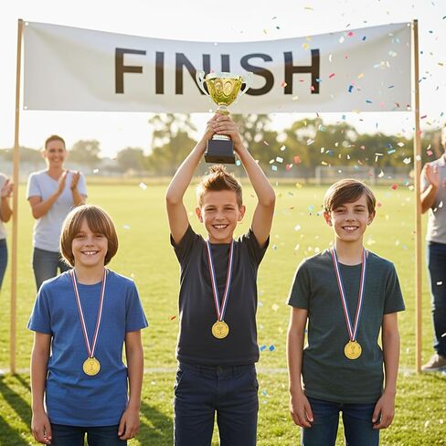 30 قطعة ميداليات ذهبية للأطفال، ميداليات بلاستيكية للجوائز، كأس صغير 1.38 بوصة وميدالية الفائز للرياضة، المنافسة، عرض المواهب، هدايا الألعاب in Kuwait