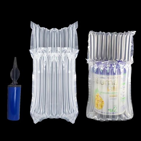 أكمام ملفوفة على شكل وسادة فقاعية - 25 عبوة من أكياس الهواء المضغوطة القابلة للنفخ لشحن الحليب مع مضخة يدوية، أكياس وسادة هوائية قابلة للنفخ من جارلر لتعبئة زجاجة البورسلين (25) in Kuwait