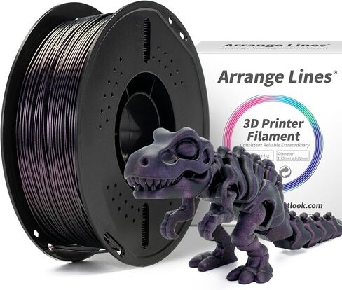 Silk PLA 3D Printer Filament Bundle, 1.75mm PLA Filament for Most FDM 3D Printer,Dual Color 3D Printing Filament for DIY, Art, Modeling, 200g x 4 Spools in Saudi Arabia