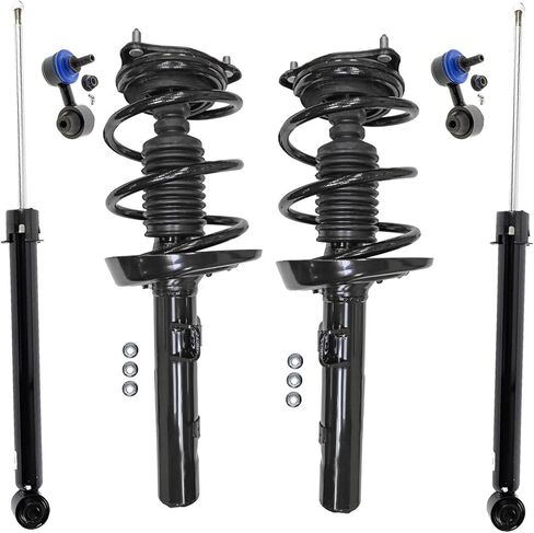Detroit Axle - 6pc Struts Shocks Kit for 2016-2020 Honda Civic 2 Front Struts with Coil Spring 2 Rear Shock Absorbers 2 Rear Sway Bars 2017 2018 2019 Replacement Suspension Kit in Saudi Arabia