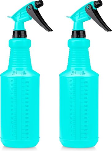 زجاجة رذاذ بلاستيكية من ديكورراك، 30 أونصة، زجاجات رش شديدة التحمل مضادة للتسرب، بخاخ مياه فارغ لمحلول التنظيف، الشعر، الزراعة، الحيوانات الأليفة مع فوهة قابلة للتعديل، أزرق (عبوتان) in Kuwait