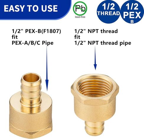 Safe -Easy 1/2inch -B Thread Fitting Erosion Resistant Joints for Plumbing & Water Supply Systems in Saudi Arabia