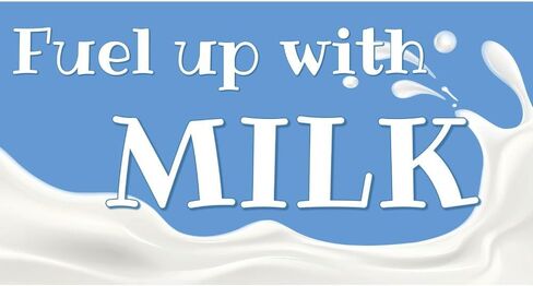 Expressly HUBERT® Vinyl Magnetic "Fuel Up With Milk" Sign - 49L x 26H in Saudi Arabia