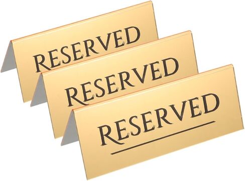 MAGICLULU 3Pcs Reserved Table Tent Signs Reservation Signs for Weddings Restaurants and Events Easy to Use Seating Arrangement Markers in Saudi Arabia