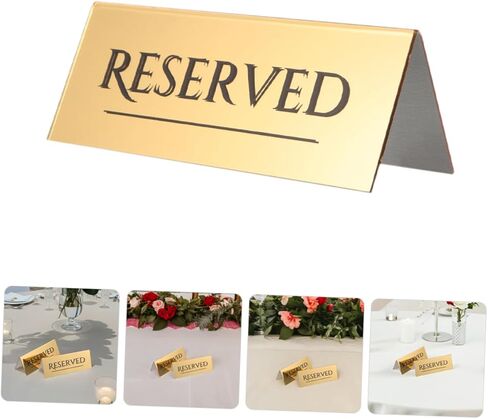 MAGICLULU 3Pcs Reserved Table Tent Signs Reservation Signs for Weddings Restaurants and Events Easy to Use Seating Arrangement Markers in Saudi Arabia