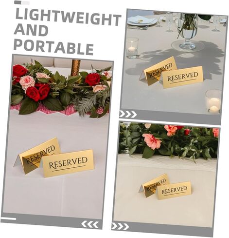 MAGICLULU 3Pcs Reserved Table Tent Signs Reservation Signs for Weddings Restaurants and Events Easy to Use Seating Arrangement Markers in Saudi Arabia