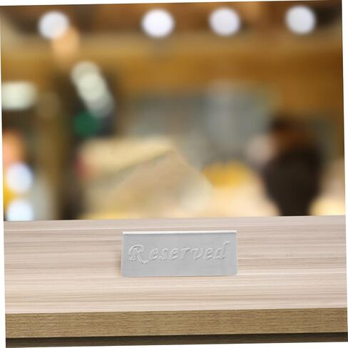 Ciieeo 2pcs Reserved Table Signs Dual-Sided Stainless Steel Tent Sign for Restaurant Wedding and Event Reservations Sturdy Laser Engraved Design for 10 Years Use in Saudi Arabia
