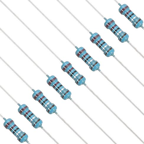 PATIKIL 68 Ohm Resistor, 50Pcs 1W Metal Film Fixed Resistor Kit 1% Tolerance Multiple Values of Resistance Optional for DIY Electronics Projects Computer TV Circuit Board in Kuwait