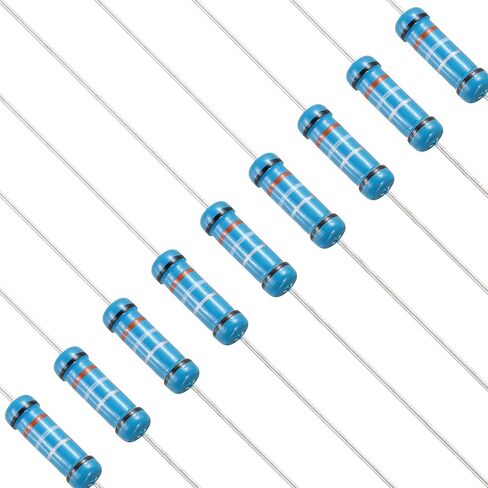 PATIKIL 68 Ohm Resistor, 50Pcs 1W Metal Film Fixed Resistor Kit 1% Tolerance Multiple Values of Resistance Optional for DIY Electronics Projects Computer TV Circuit Board in Kuwait