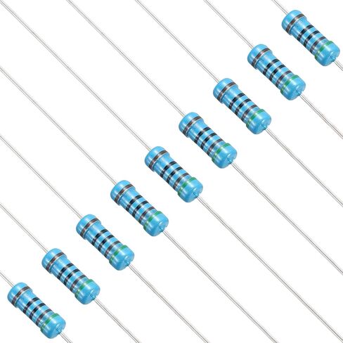 PATIKIL 68 Ohm Resistor, 50Pcs 1W Metal Film Fixed Resistor Kit 1% Tolerance Multiple Values of Resistance Optional for DIY Electronics Projects Computer TV Circuit Board in Kuwait