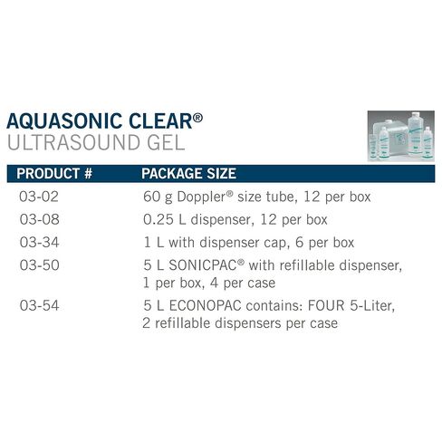 جل الموجات فوق الصوتية الشفاف من أكواسونيك، 8.5 أونصة. زجاجة 03-08 (12 لكل صندوق) in Kuwait