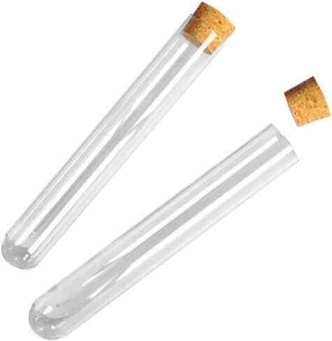 30 Pcs 10ml 15x100mm Plastic Clear Test Tubes Science Party Test Tubes Sample Storage Tubes Small Candy Test Tubes with Cork Stoppers in Saudi Arabia