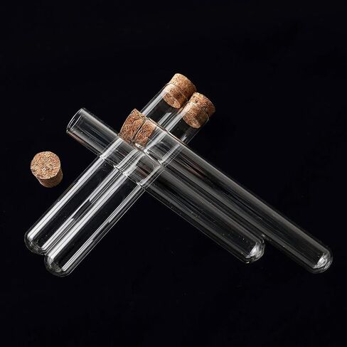 30 Pcs 10ml 15x100mm Plastic Clear Test Tubes Science Party Test Tubes Sample Storage Tubes Small Candy Test Tubes with Cork Stoppers in Saudi Arabia