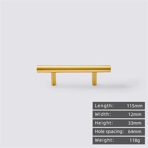 Solid Brass Cabinet Pull Handle Drawer Gold Door 1Pcs(24-L-115mm-64mm) in Saudi Arabia
