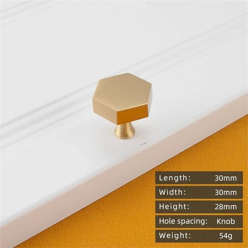 Solid Brass Retro Gold Pull Furniture Hardware Kitchen Single Hole Handles 1Pcs(8-L-30mm) in Saudi Arabia