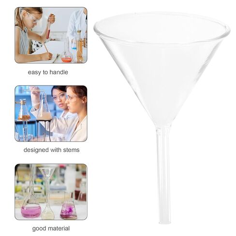 GARVALON 4pcs Borosilicate Glass Laboratory Filter Funnel Set, Scientific Filling Funnels with 40mm 60mm 75mm 90mm Sizes for Precise Liquid Transfer and Lab Use in Kuwait
