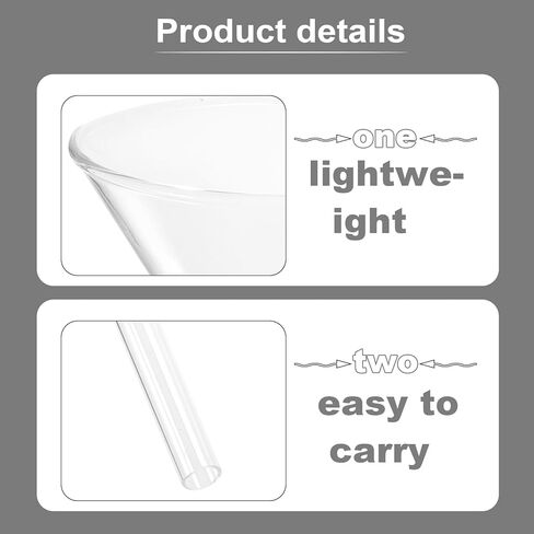 GARVALON 4pcs Borosilicate Glass Laboratory Filter Funnel Set, Scientific Filling Funnels with 40mm 60mm 75mm 90mm Sizes for Precise Liquid Transfer and Lab Use in Kuwait