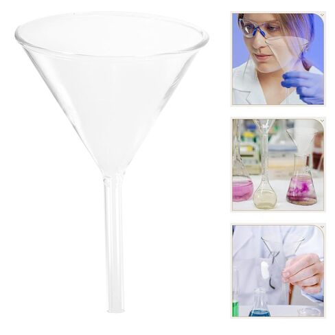 GARVALON 4pcs Borosilicate Glass Laboratory Filter Funnel Set, Scientific Filling Funnels with 40mm 60mm 75mm 90mm Sizes for Precise Liquid Transfer and Lab Use in Kuwait
