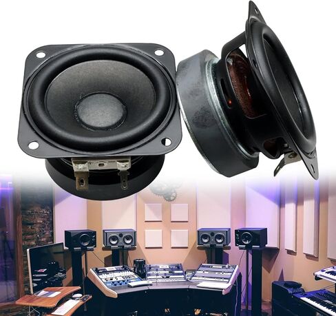 70mm Subwoofer Square 4Ω 15w Rubber Low Tone Loudspeaker Karaoke Bass Woofer 2.75in Square Woofer in Kuwait