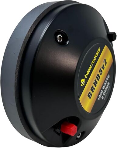 Bass Rockers BRHD3v2 Bolt-On Horn Compression Driver – 2" Throat, 3" Voice Coil, 8 Ohm, 600W RMS / 1200W Program, 110dB Sensitivity, Aluminum Housing – Pro Car Audio & PA Horn Driver in Saudi Arabia