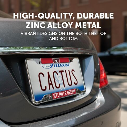 Desert Cactus Atlanta Dream License Plate Frame WNBA Car Tag Holder for Front or Back of Car Sigma (Up Close Frame) in Saudi Arabia
