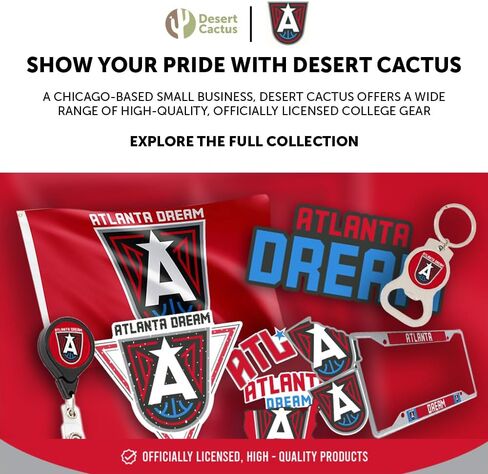 Desert Cactus Atlanta Dream License Plate Frame WNBA Car Tag Holder for Front or Back of Car Sigma (Up Close Frame) in Saudi Arabia