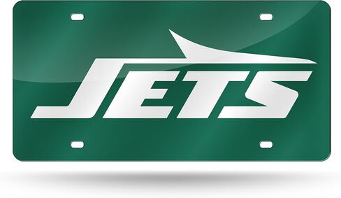 Rico Industries NFL Football New York Jets Green 12" x 6" Laser Cut Tag for Car/Truck/SUV - Automobile Décor in Saudi Arabia