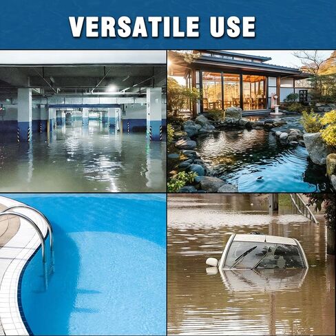 1.5HP 4000GPH Sump Pump, Portable Submersible Water Pump with Float Switch, High Flow Water Removal for Pool Draining Hot Tub Basement Garden with 16.4ft Power Cord, Stainless Steel in Saudi Arabia