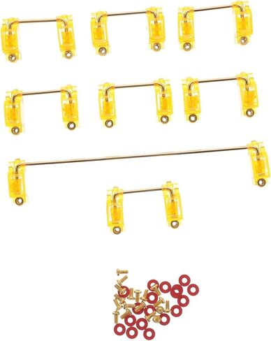 Gold-Plated Satellite Shaft for Mechanical Keyboards 6.25u and 2u Mount Plate Stabilizer DIY Computer Supply for Gaming Enthusiasts in Saudi Arabia