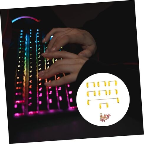 Gold-Plated Satellite Shaft for Mechanical Keyboards 6.25u and 2u Mount Plate Stabilizer DIY Computer Supply for Gaming Enthusiasts in Saudi Arabia