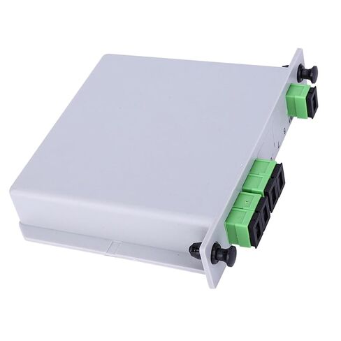 Fafeicy 1X4 Singlemode Optical Splitter, Vane/Wing Technology, Efficient PLC Fiber Optic Splitter for Home Wiring Projects, SCAPC Interface, Ideal for Fiber Optic LAN Networking in Saudi Arabia