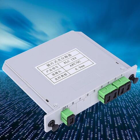 Fafeicy 1X4 Singlemode Optical Splitter, Vane/Wing Technology, Efficient PLC Fiber Optic Splitter for Home Wiring Projects, SCAPC Interface, Ideal for Fiber Optic LAN Networking in Saudi Arabia