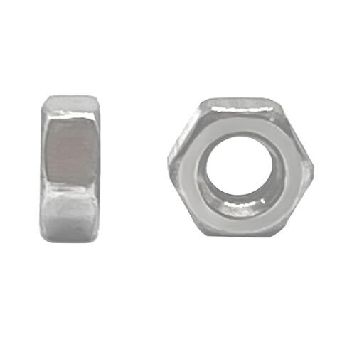2 Pcs M18x2.5mm Left Hand Thread Hex Nuts,Hex Reverse Nuts,Silver,304 Stainless Steel,Standard Metric Coarse Thread in Saudi Arabia