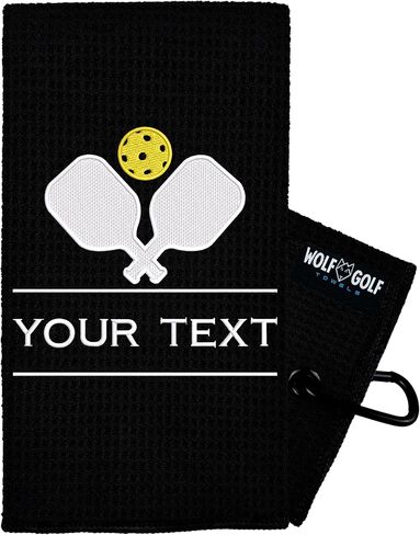 Wolf Golf Towels Personalized Pickleball Towel | Pickleball Gift | Embroidered Pickleball Towel | Pickleball Gear | Retirement Gift in Kuwait